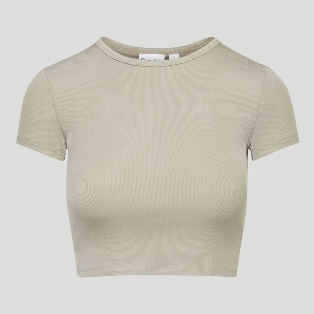 Aritzia Sunday Best Bliss Cropped T-shirt - Basil Green XS